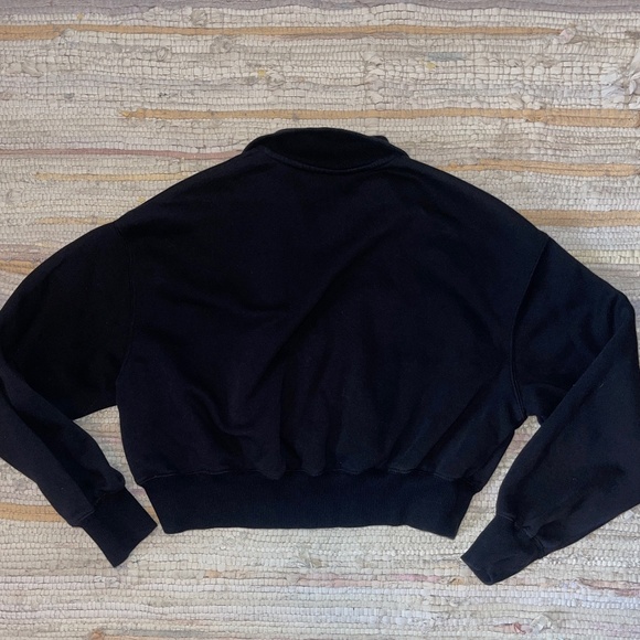 Women’s Nike Sportswear Phoenix Fleece Black Half Zip Cropped Pullover - Picture 8 of 8